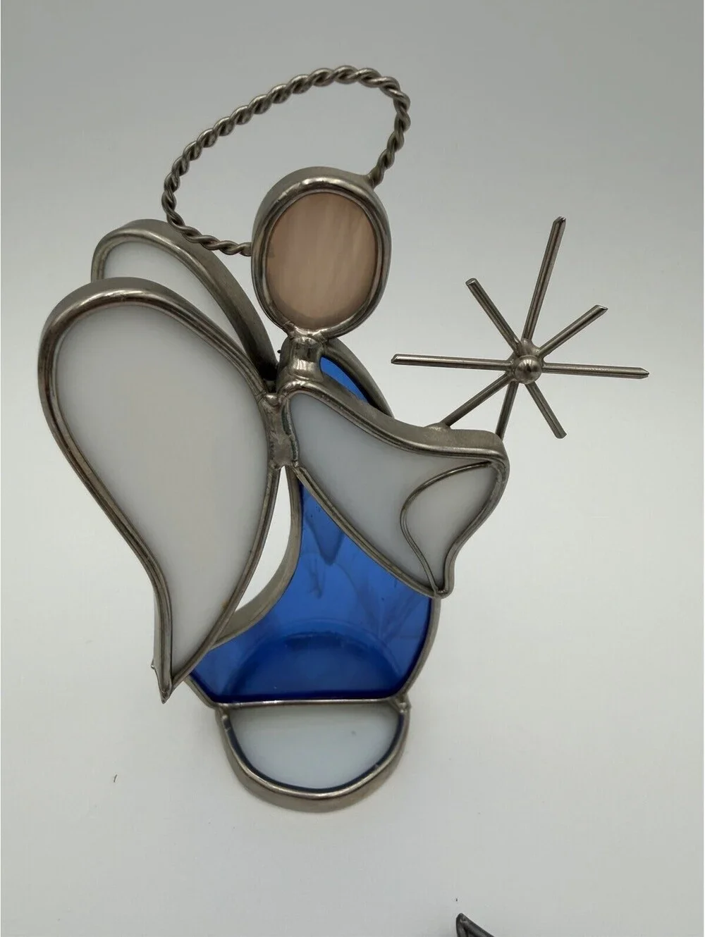 Vintage Stained Glass Angels Set Of 3